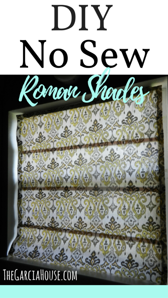 DIY No Sew Roman Shades