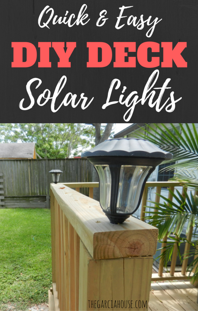 You only need 3 things and 20 minutes to get these awesome DIY deck solar lights!