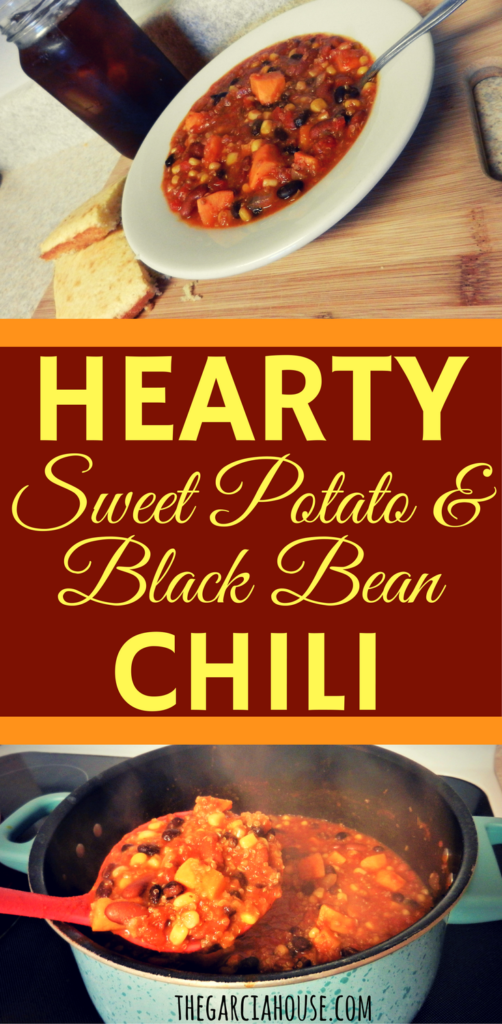 Hearty sweet potato black bean chili