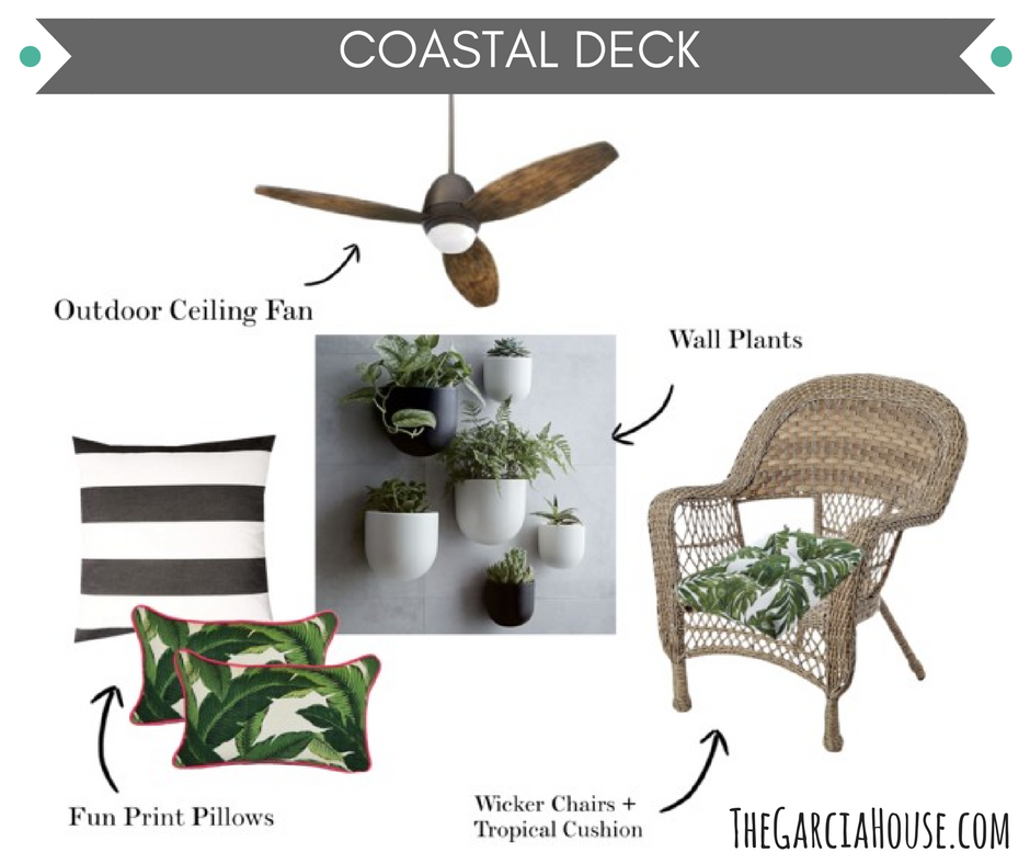 Coastal Deck Decor + Built In Add Ons